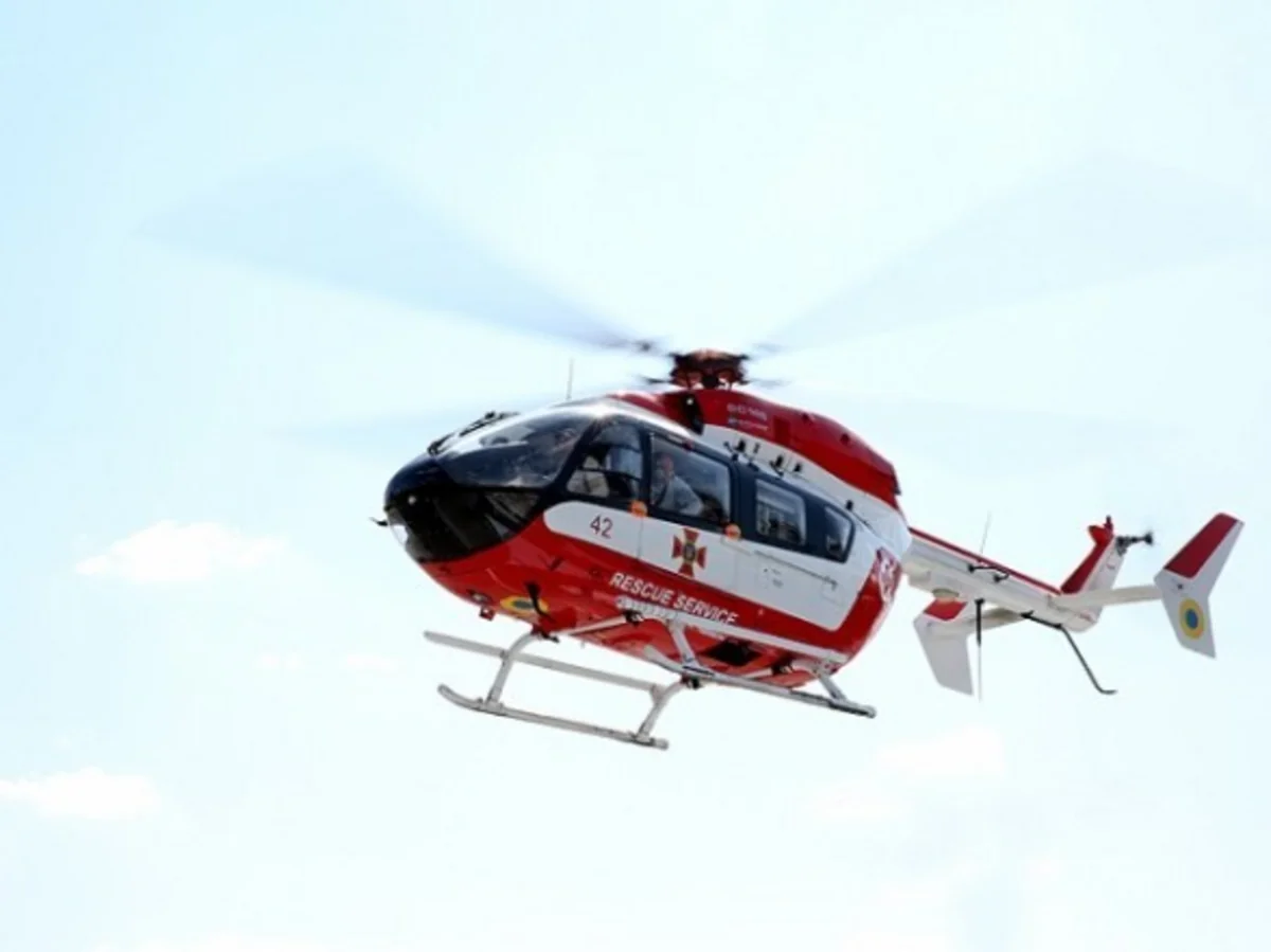 Ukraynada xilasetmə vertolyotu qəzaya uğrayıb