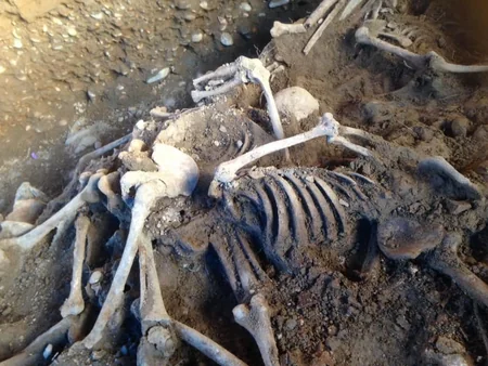 Gürcüstanda kütləvi məzarlıq aşkar olunub - FOTO