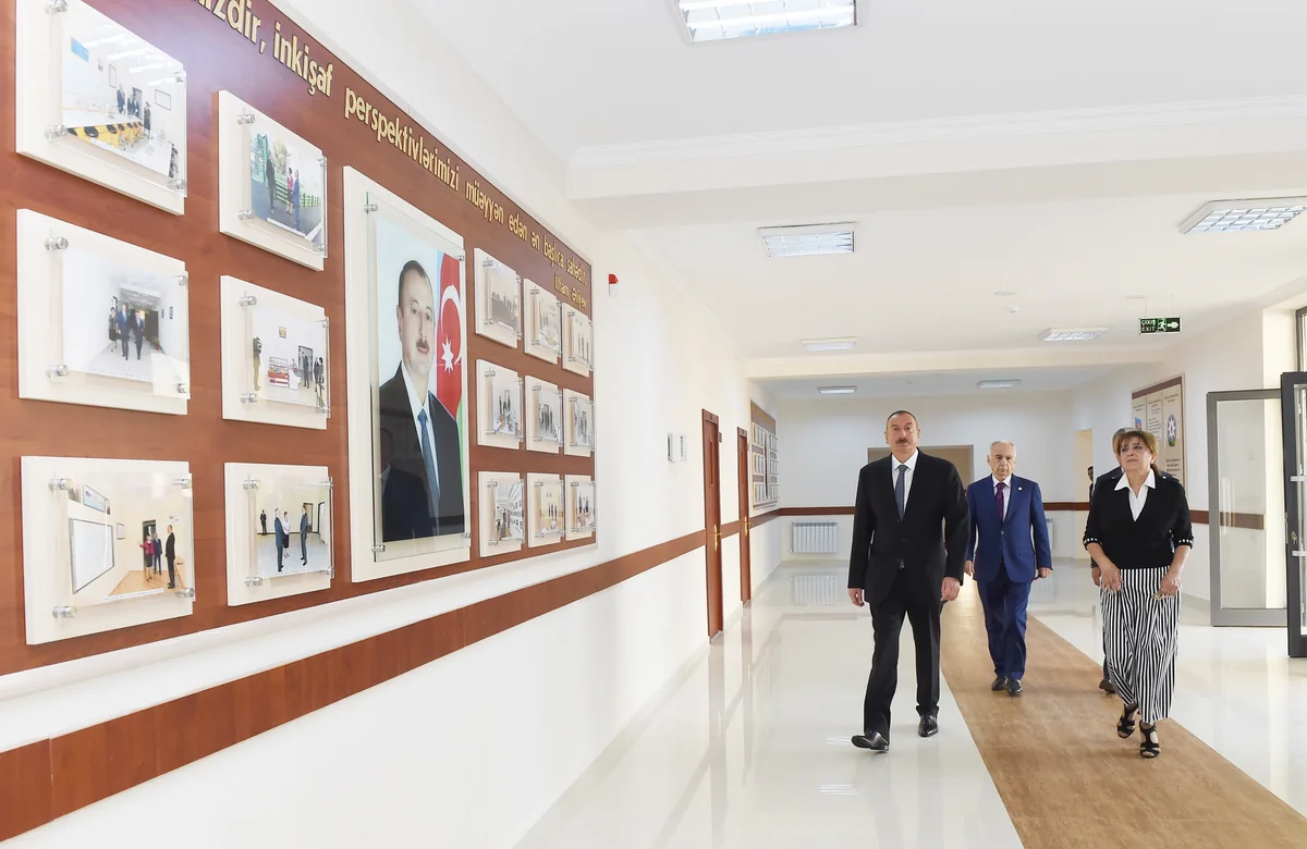 President Ilham Aliyev viewed two schools after major overhaul
