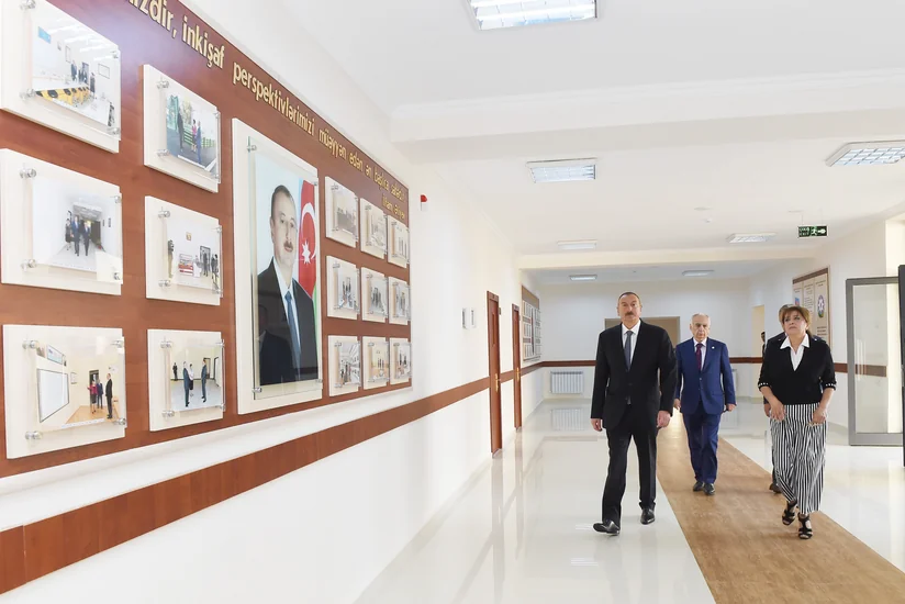 President Ilham Aliyev viewed two schools after major overhaul