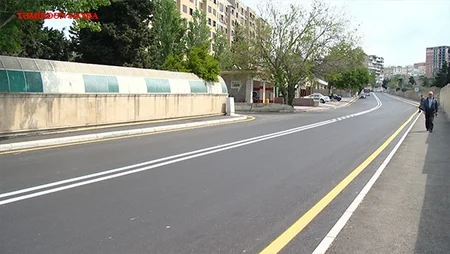 Xətai rayonunda yararsız vəziyyətdə olan küçə təmir edilib