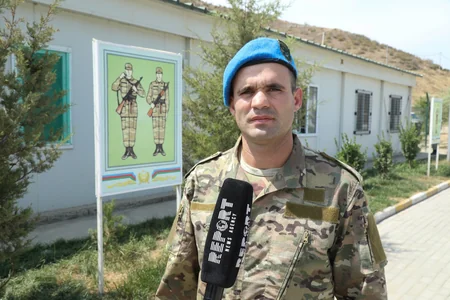 In safe hands: Azerbaijani soldiers guard the heights of Lachin