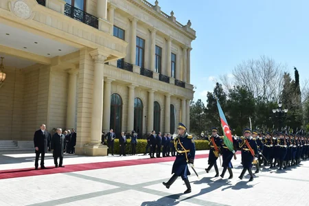 Official welcoming ceremony was held for Kazakh President