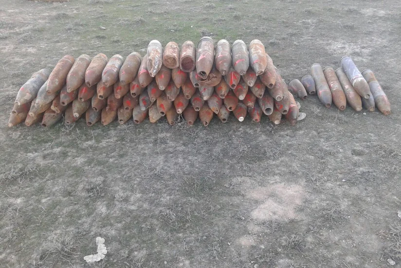 Xızıda hərbi hissə ətrafında 183 ədəd partlamamış hərbi sursat tapılıb