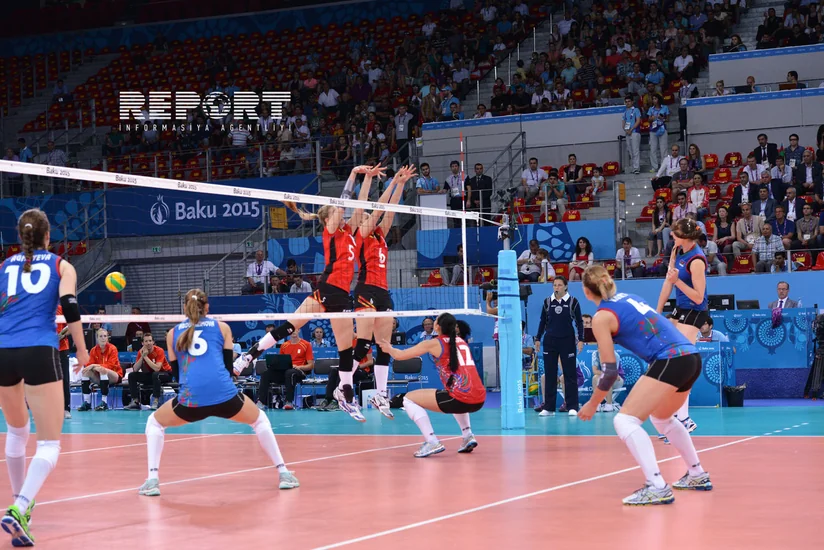 Qadın voleybolçulardan ibarət Azərbaycan millisi Avropa Oyunlarında Belçikaya qalib gəlib