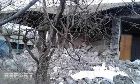 Tərtərdə yaşayış evi uçub - FOTO