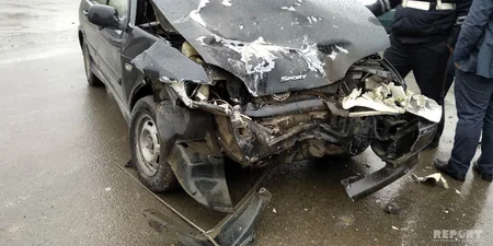 Bakı-Qazax yolunda avtomobil qəzası olub - FOTO