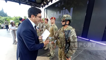 “Şahin” hərbi-idman oyunlarının qalib komandaları mükafatlandırılıb