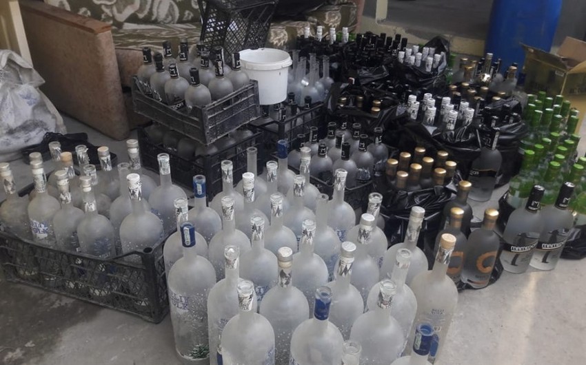 Gəncədə saxta alkoqollu içkilər istehsal edən müəssisənin fəaliyyəti məhdudlaşdırılıb