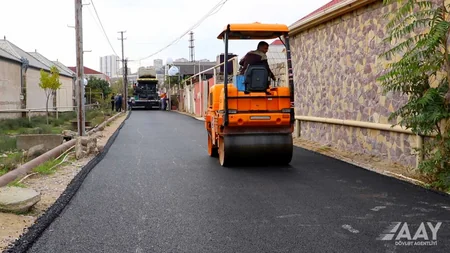 Bakının Hətəm Allahverdiyev küçəsi təmir edilir