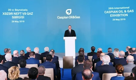 Prezident İlham Əliyev XXVI Beynəlxalq “Xəzər Neft və Qaz-2019” sərgi və konfransının açılışında iştirak edib - YENİLƏNİB