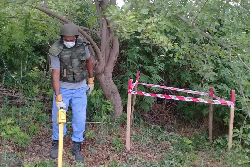 В Физули обнаружена часть противотанковой ракеты