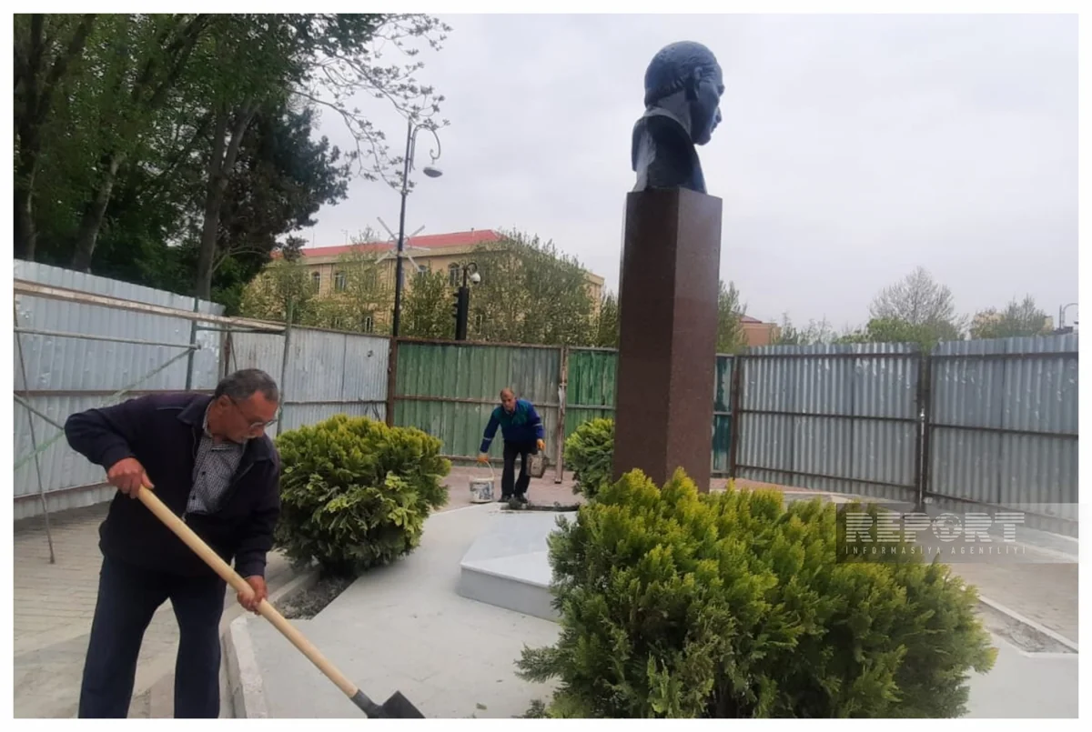 Nəriman Nərimanovun Naxçıvan şəhərindəki büstü yerinə qaytarılıb