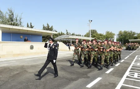 Prezident İlham Əliyev DTX-nin N saylı hərbi hissəsində gənc əsgərlərin andiçmə mərasimində iştirak edib - YENİLƏNİB - FOTO