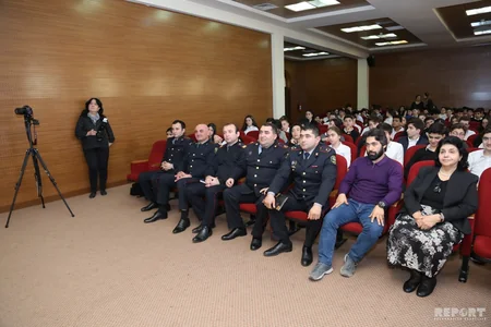 Bakı polisi məktəbliləri maarifləndirdi
