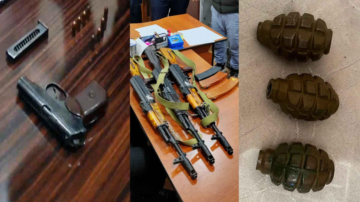 Bakıda qanunsuz avtomat və qumbara saxlayan şəxslər tutulub