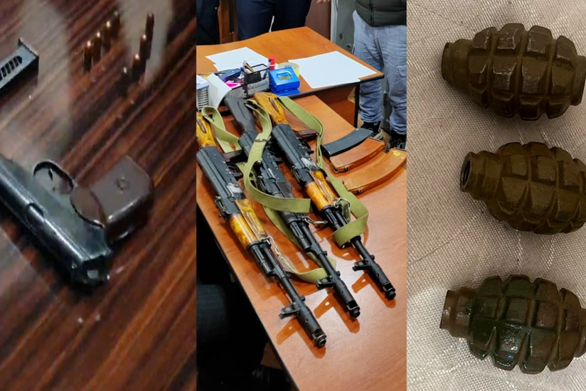 Bakıda qanunsuz avtomat və qumbara saxlayan şəxslər tutulub