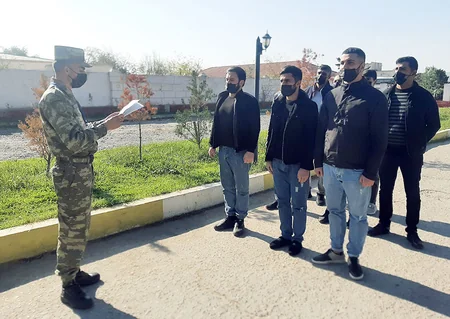 Toplanışa çağırılan ehtiyatdakı hərbçilər hərbi hissəyə qəbul olunublar