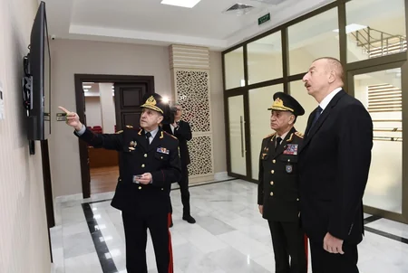 Prezident İlham Əliyev DİN-in Polis Akademiyasında yeni tədris binasının açılışında iştirak edib