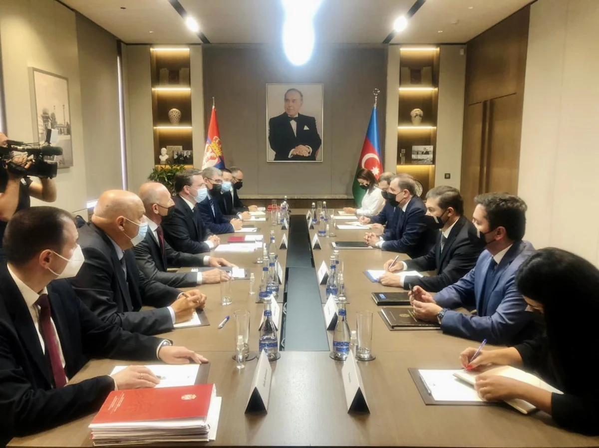 Foreign Ministers of Azerbaijan and Serbia meeting in expanded format