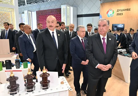 President Ilham Aliyev views EXPO Central Asia 2023 exhibition in Dushanbe