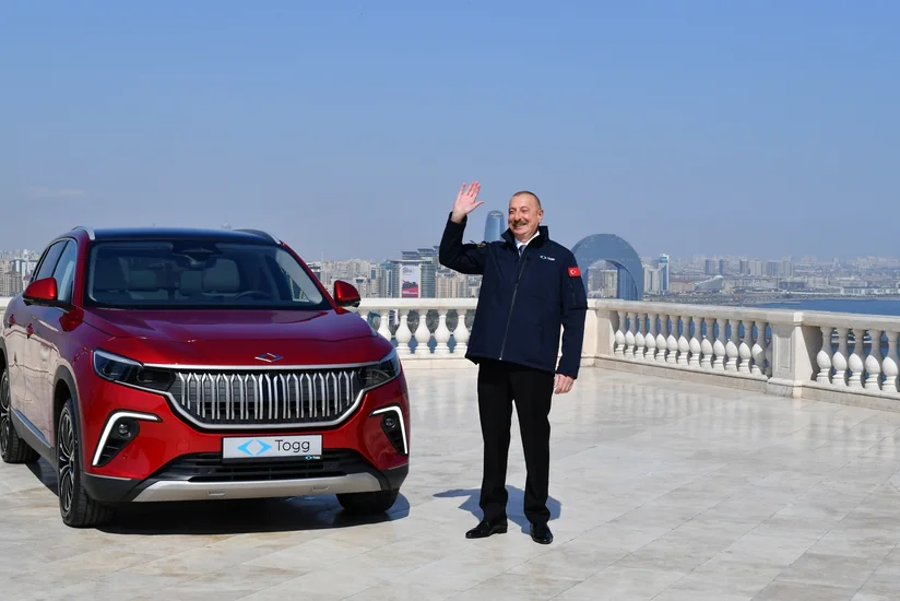 Erdogan shares post on presentation of electric car Togg to Ilham Aliyev