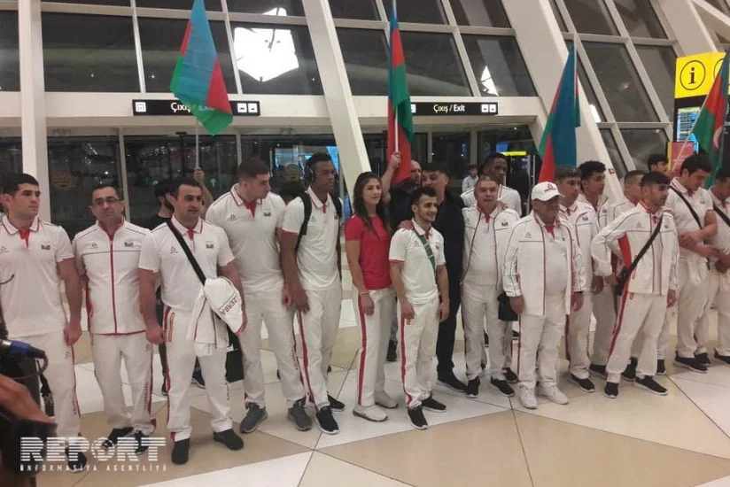 Azərbaycan idmançıları II Avropa oyunlarına yola salınıb - FOTO