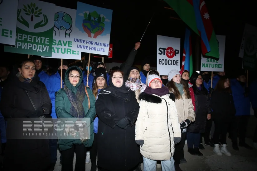 На дороге Ханкенди-Лачын продолжается акция протеста