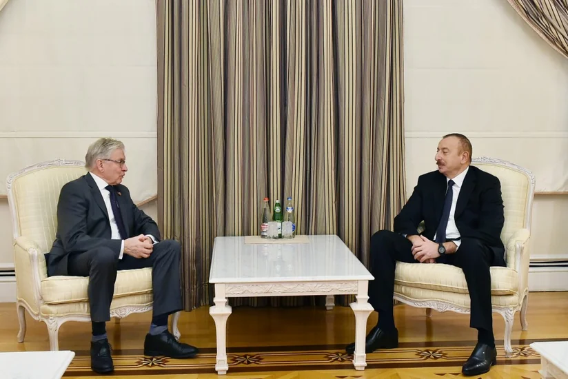 President Ilham Aliyev receives former president of Dutch Senate