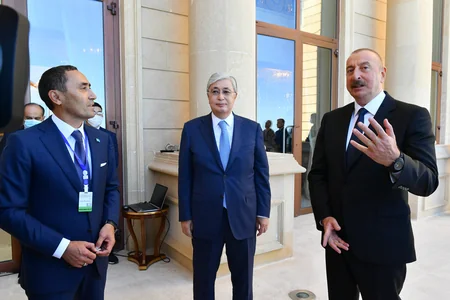 Presidents of Azerbaijan, Kazakhstan view project of Center for Development of Creativity to be built in Fuzuli - UPDATED