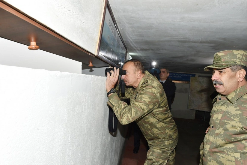 President Ilham Aliyev visited frontline, viewed enemy’s positions