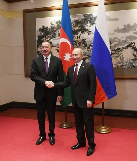 President Ilham Aliyev met with Russian President Vladimir Putin in Beijing