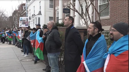 Акция протеста перед посольством Армении в США - ФОТО
